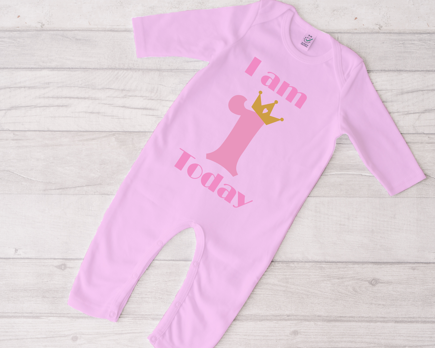 I am 1 Today Girls Sleepsuit