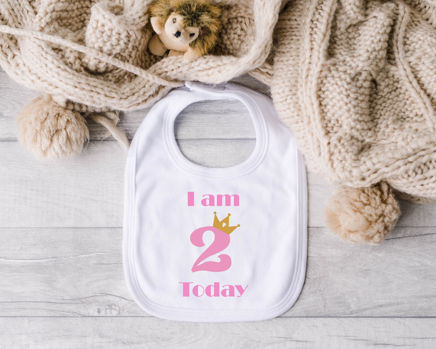 I am 2 Today Bib
