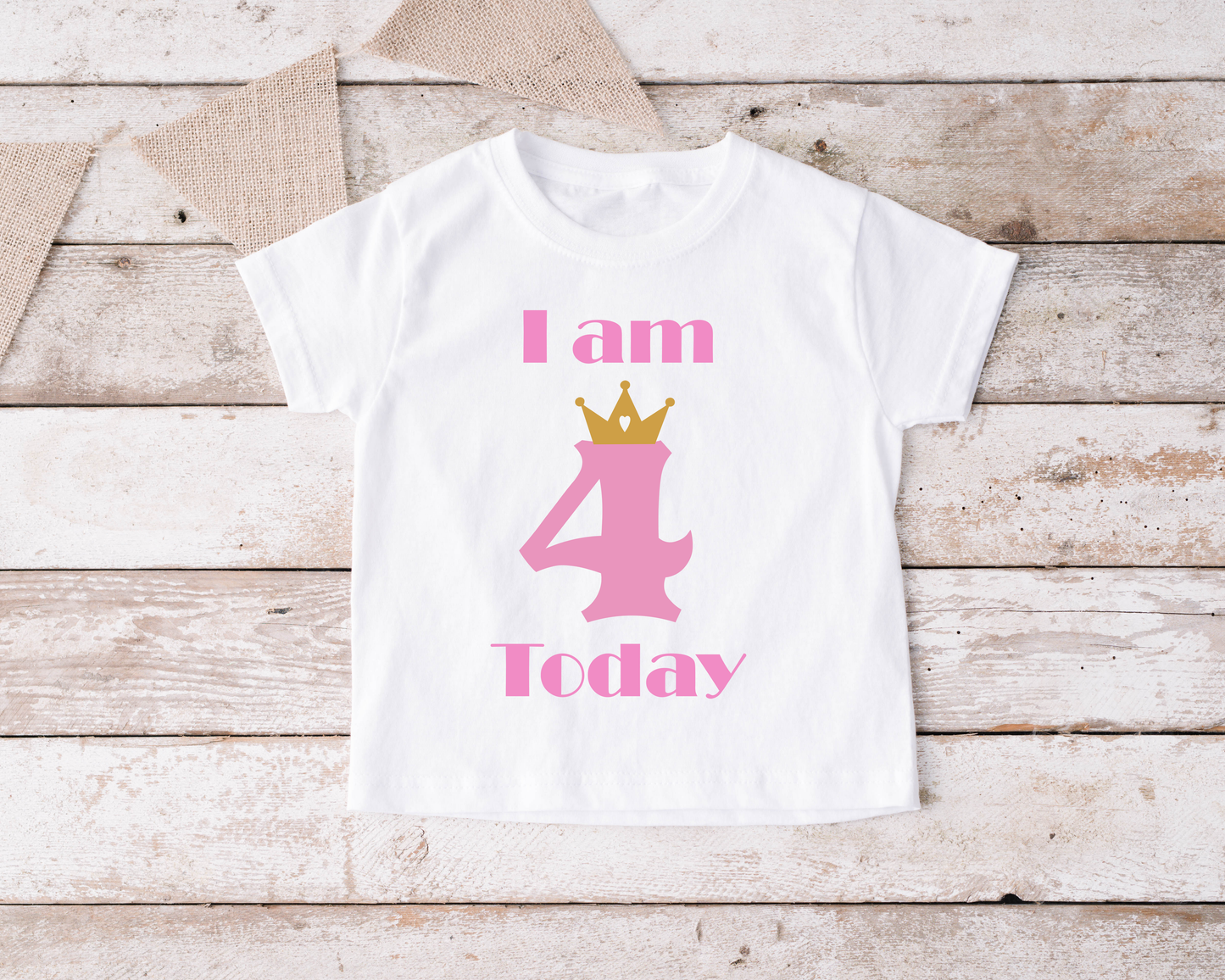 I am 4 Today Girls T Shirt