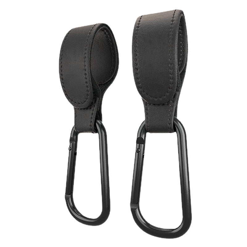 Leather Pram Accessory Hooks, Individual or pack of 2