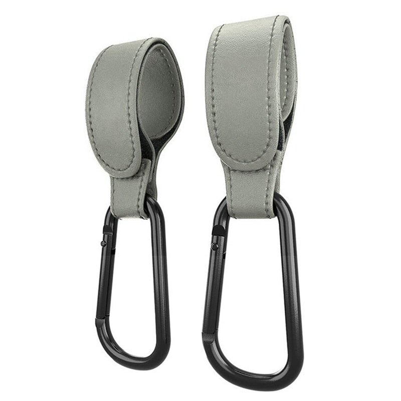 Leather Pram Accessory Hooks, Individual or pack of 2