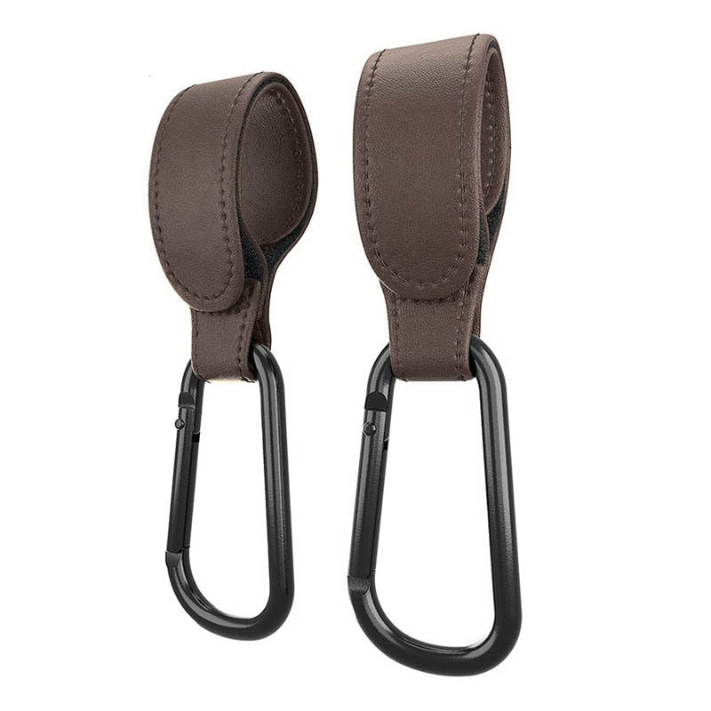 Leather Pram Accessory Hooks, Individual or pack of 2