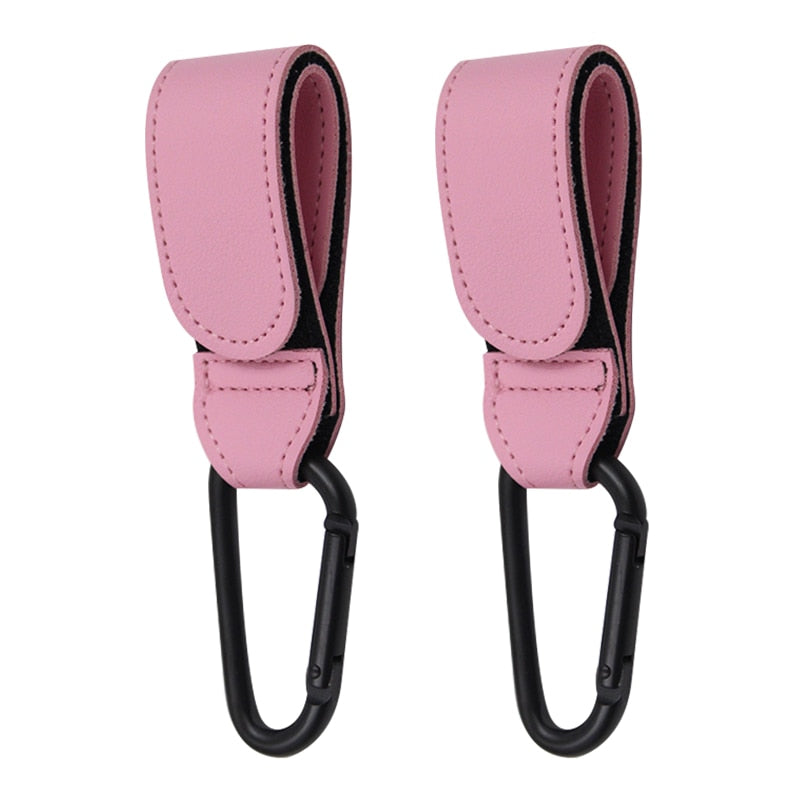 Leather Pram Accessory Hooks, Individual or pack of 2
