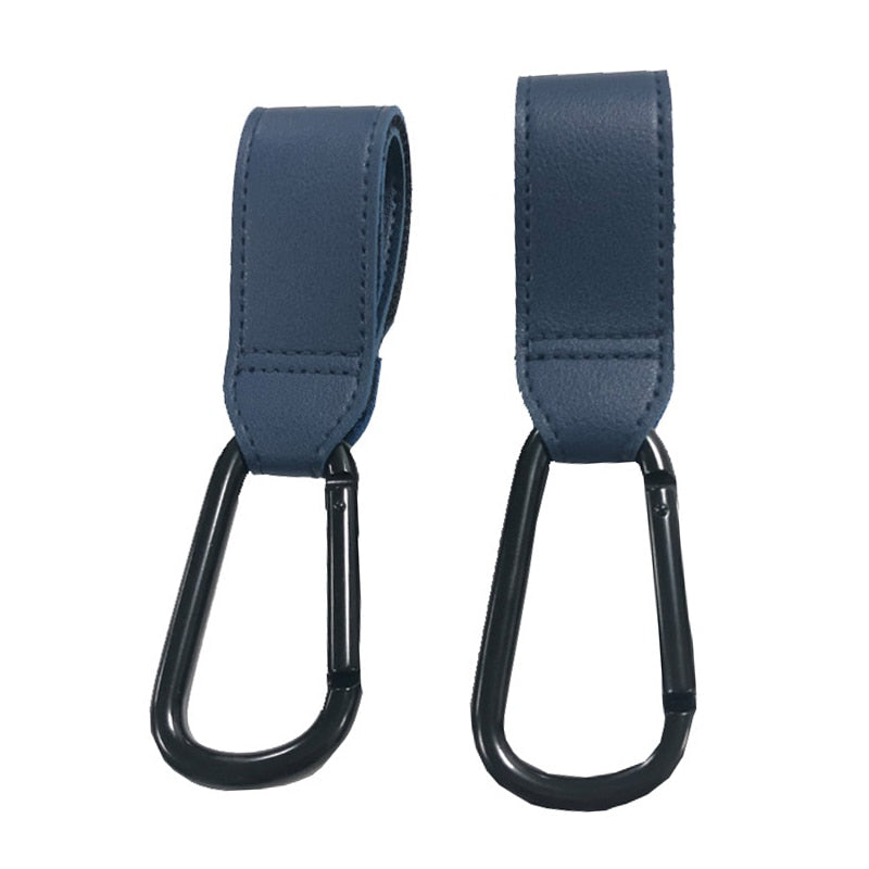Leather Pram Accessory Hooks, Individual or pack of 2