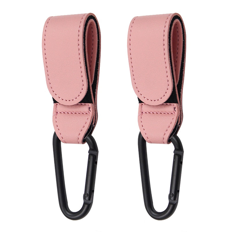 Leather Pram Accessory Hooks, Individual or pack of 2