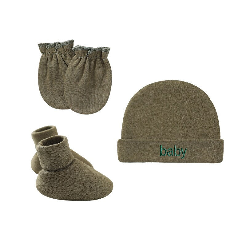 Winter Baby Hat Gloves Socks Set