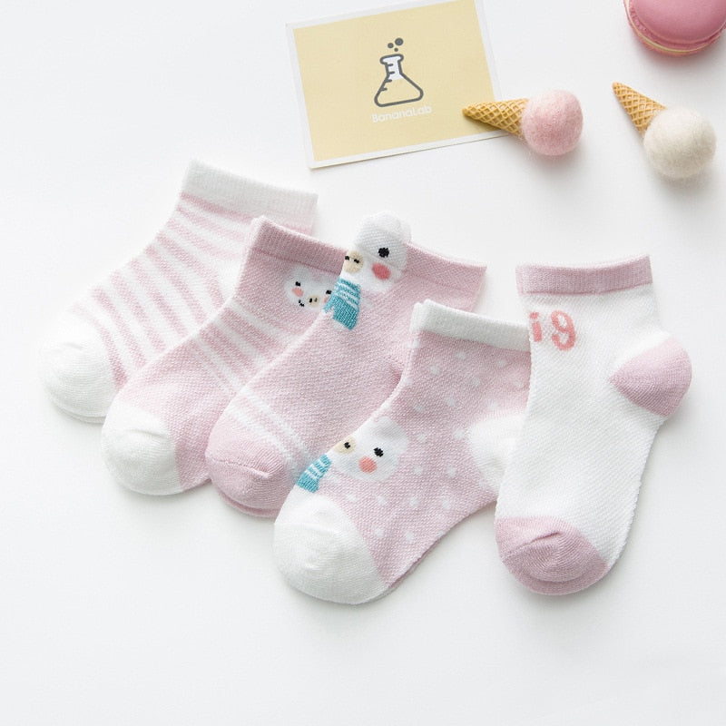 5 Pairs Infant Baby Socks