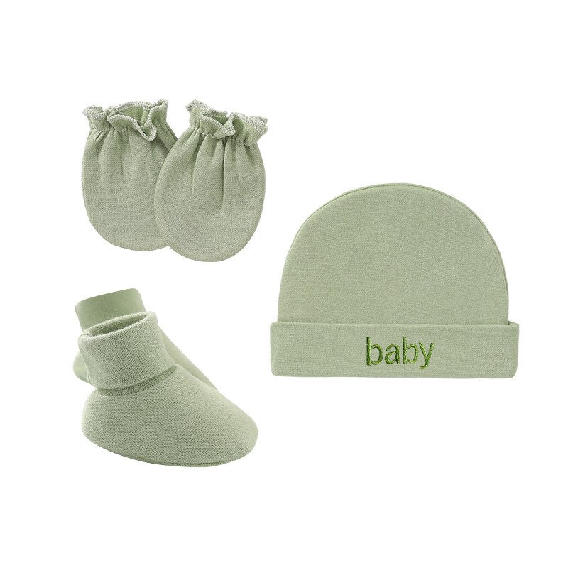 Winter Baby Hat Gloves Socks Set