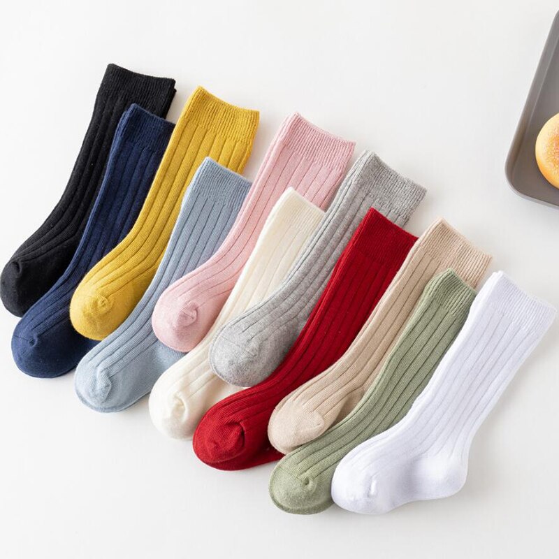 Boys And Girls Cotton Knee High Socks