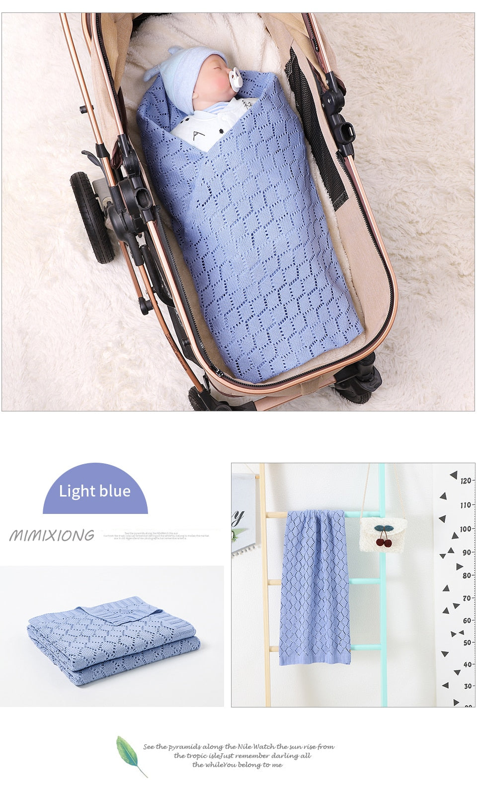 Super Soft knitted Swaddle Blanket