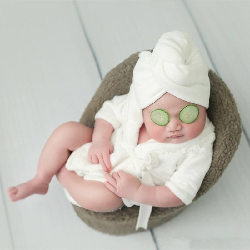 Baby Hooded Bathrobe & Towel Set