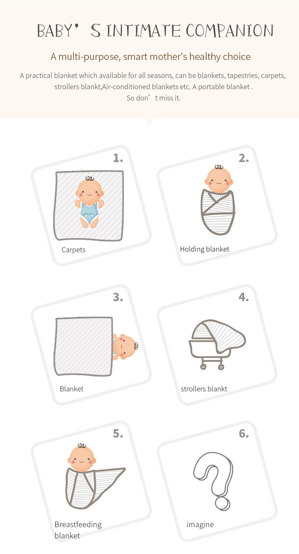 Super Soft knitted Swaddle Blanket