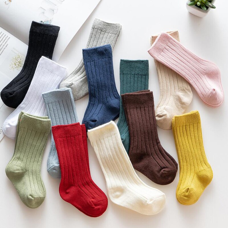 Boys And Girls Cotton Knee High Socks