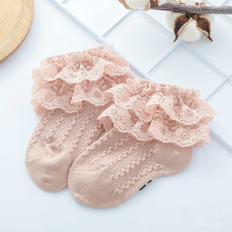 Baby Lace Ruffled Socks