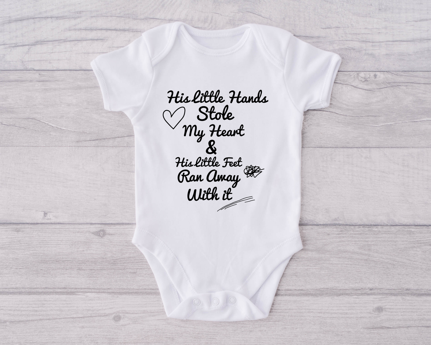 His Little Hands Stole My Heart & His Little Feet Ran Away With It