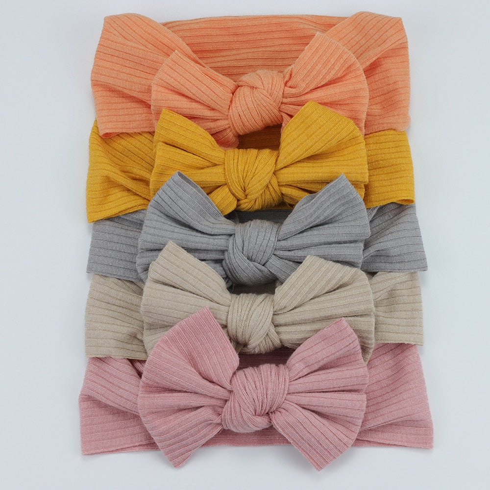 5 Pack Knitted Bow Headbands