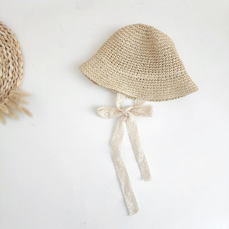 Baby Summer Straw Bow Hat