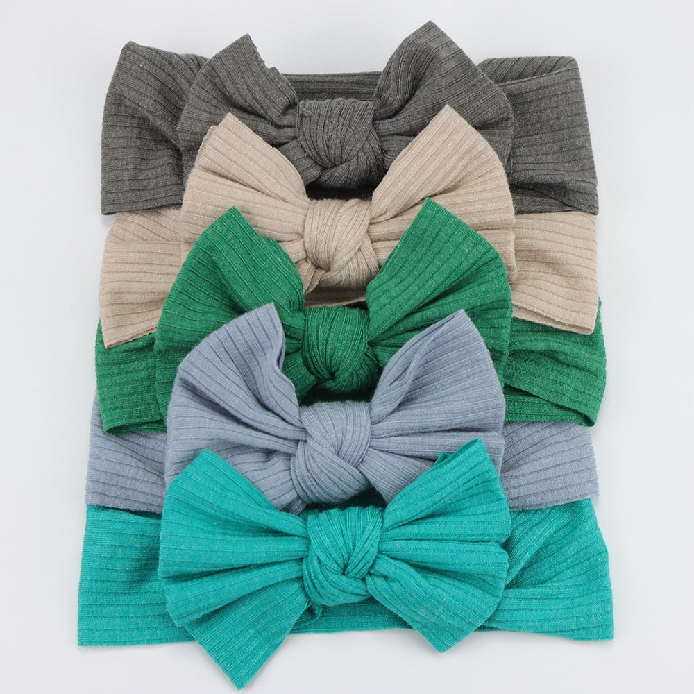 5 Pack Knitted Bow Headbands