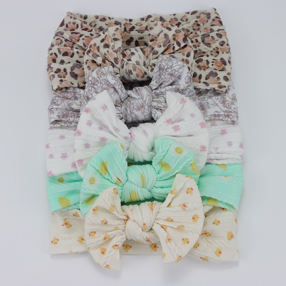 5 Pack Knitted Bow Headbands