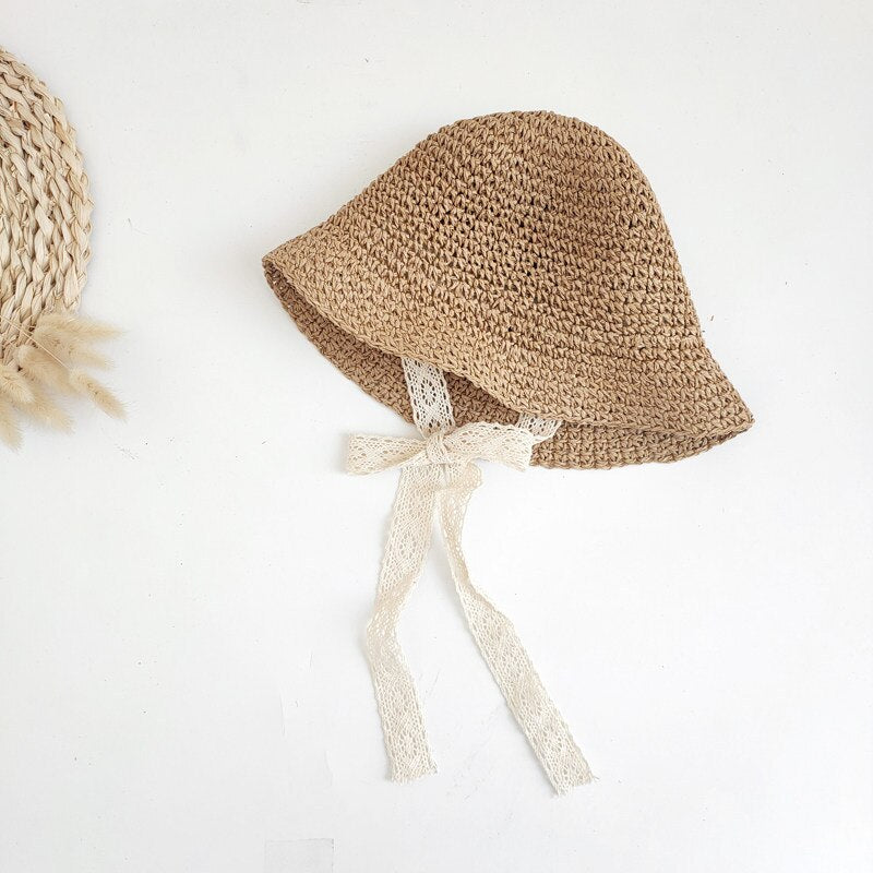 Baby Summer Straw Bow Hat