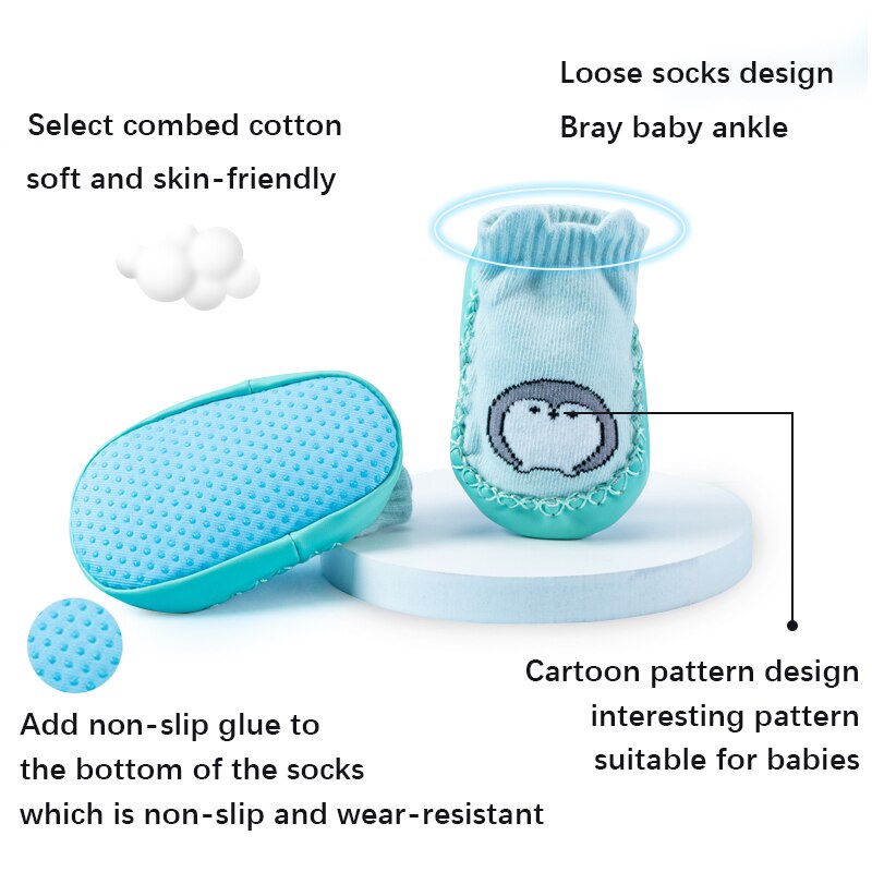 Baby Non Slip Cartoon Socks With Rubber Soles