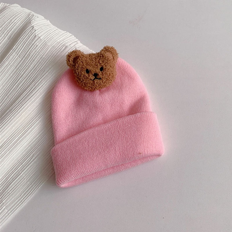Cute Bear Knitted Newborn Bear Beanie