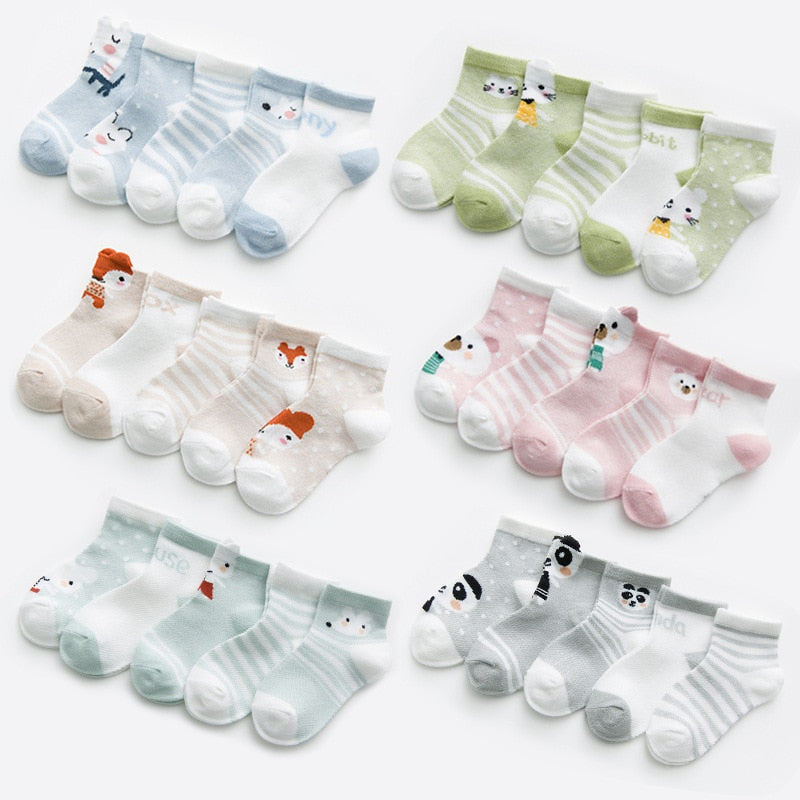 5 Pairs Infant Baby Socks