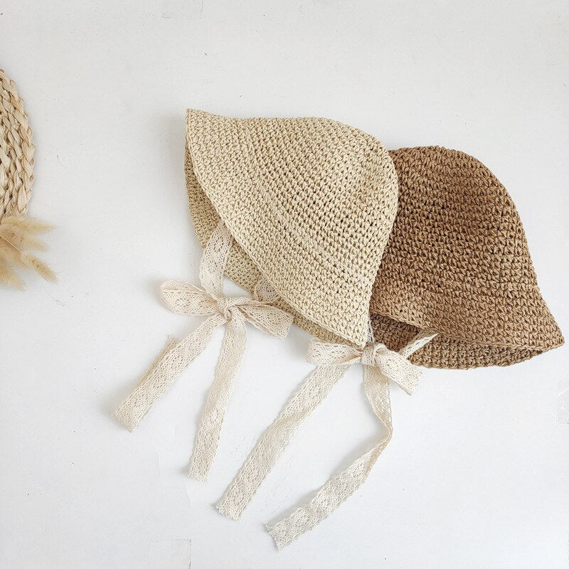 Baby Summer Straw Bow Hat