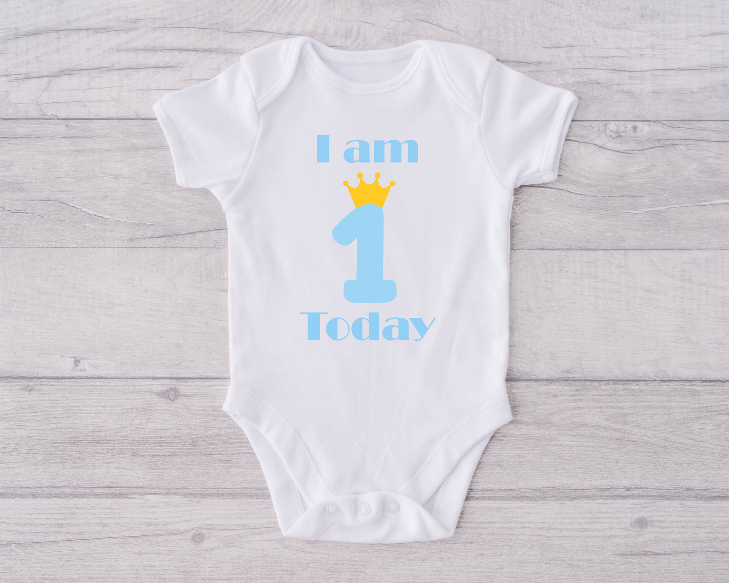 I am 1 Birthday Boys Babygrow