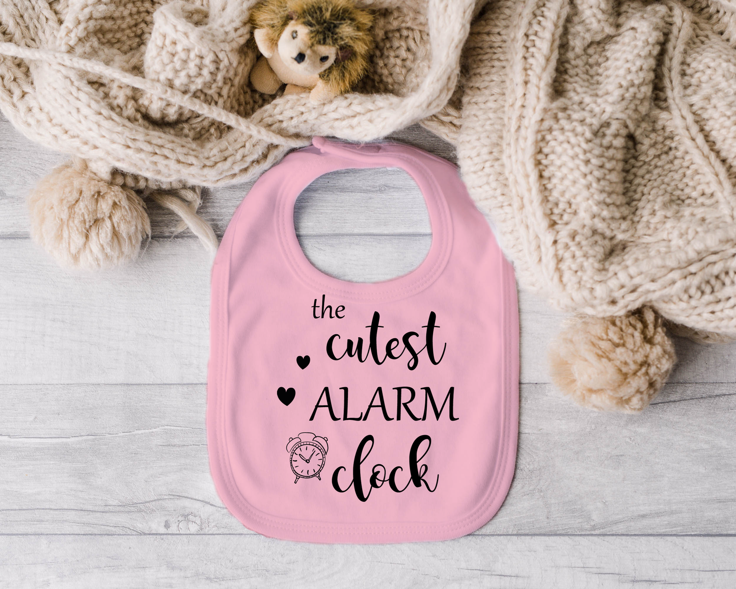 The Cutest Alarm Clock Bib