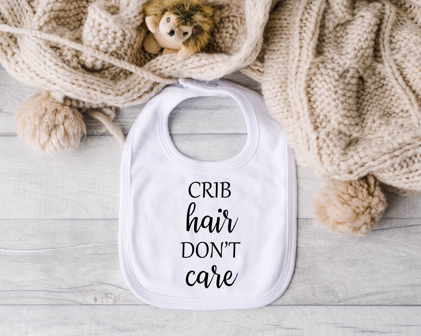 Crib Hair, Don't Care Bib