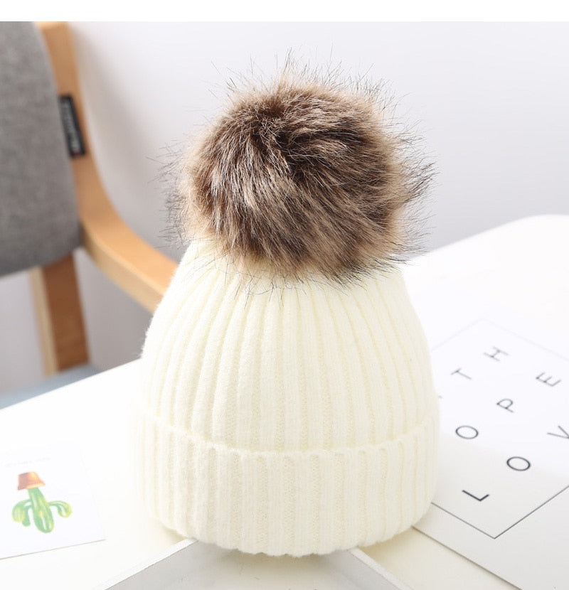 Winter Kids Knitted Beanie Hat