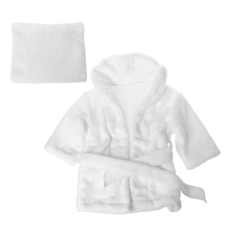 Baby Hooded Bathrobe  & Towel Set