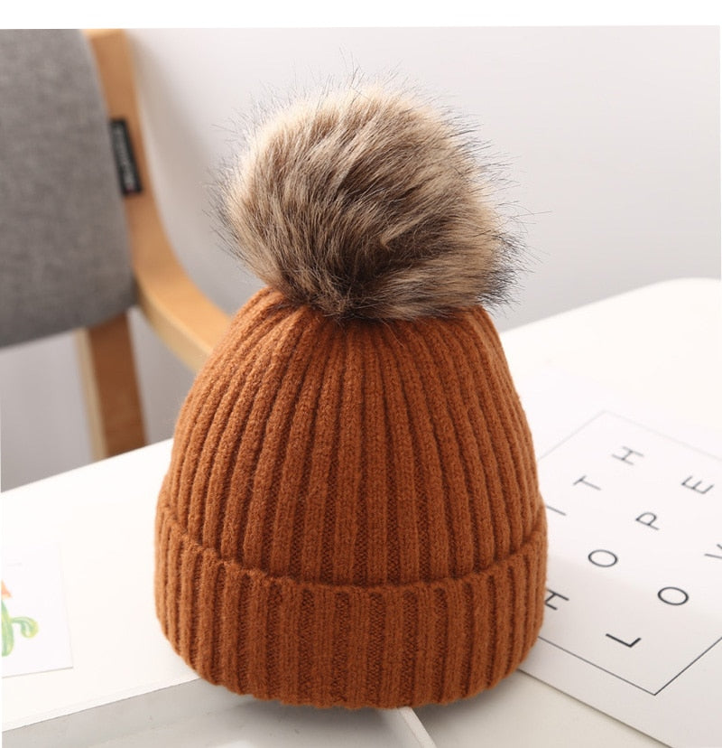 Winter Kids Knitted Beanie Hat