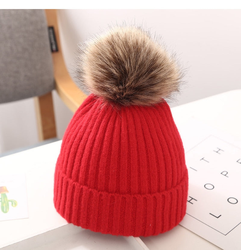 Winter Kids Knitted Beanie Hat