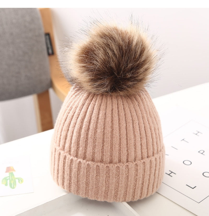 Winter Kids Knitted Beanie Hat