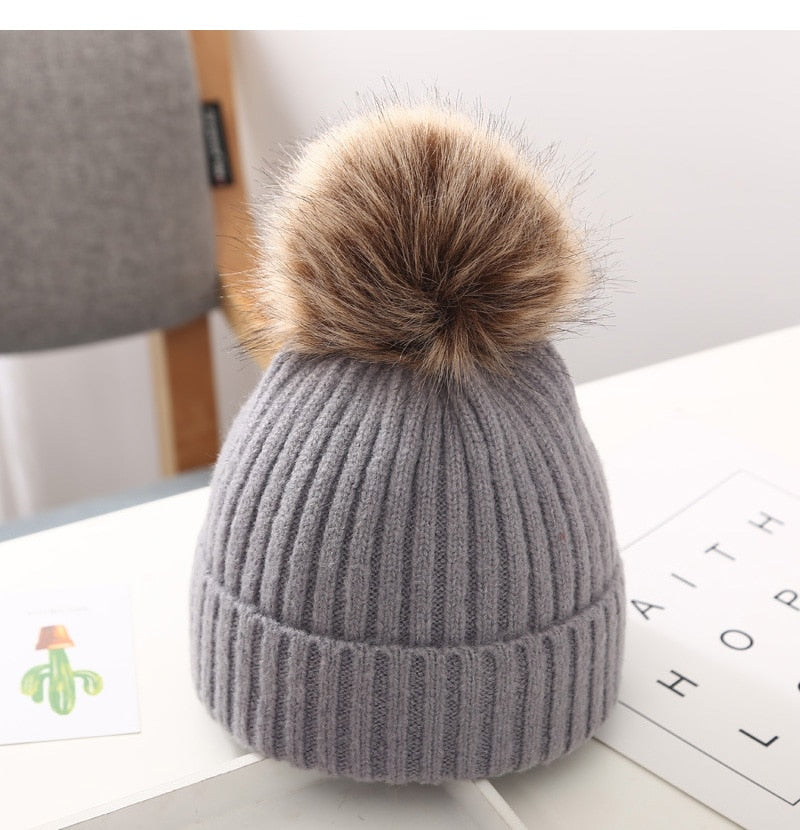 Winter Kids Knitted Beanie Hat