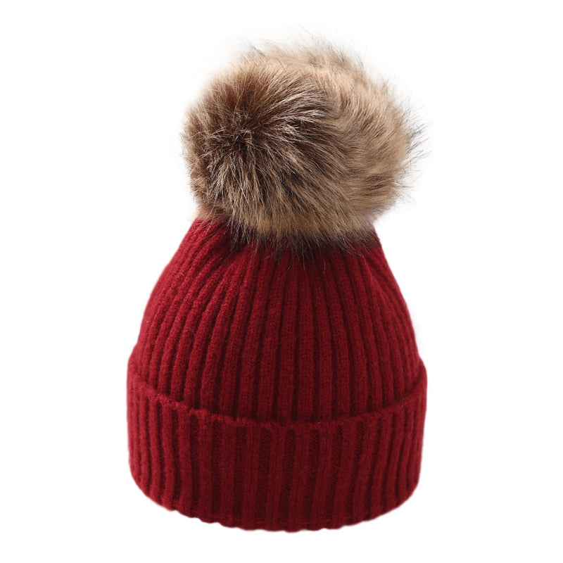 Winter Kids Knitted Beanie Hat