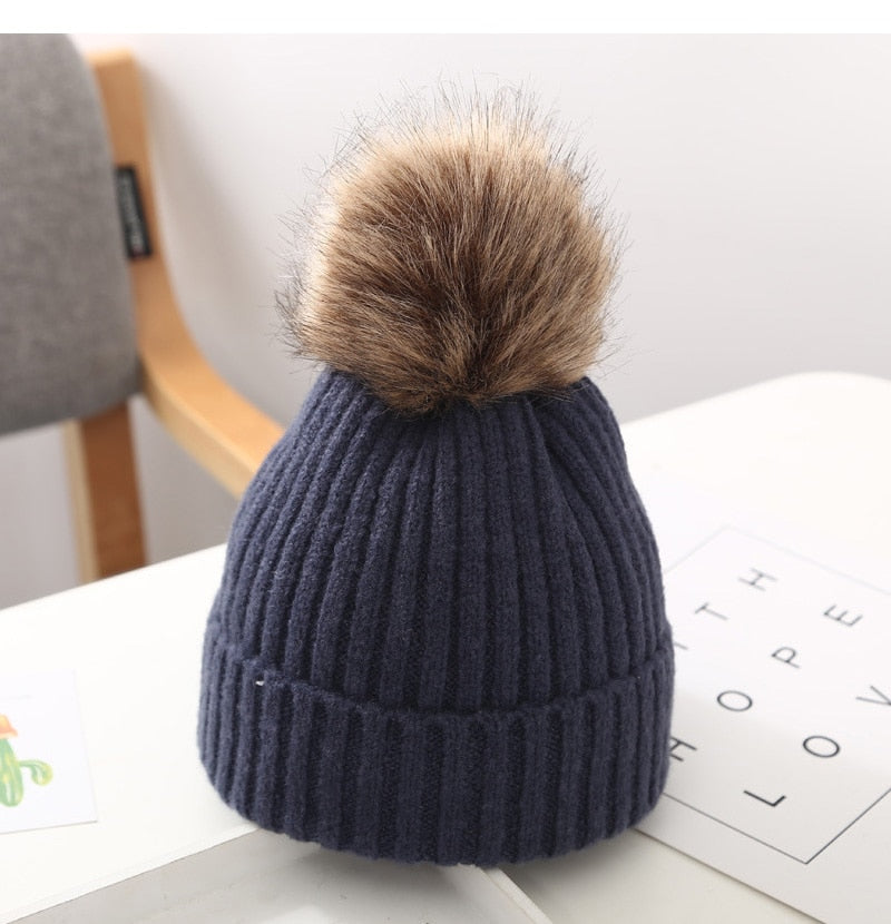 Winter Kids Knitted Beanie Hat