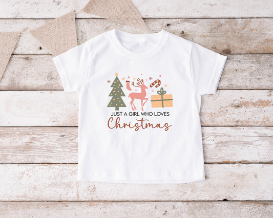 Just A Girl Who Loves Christmas T Shirt