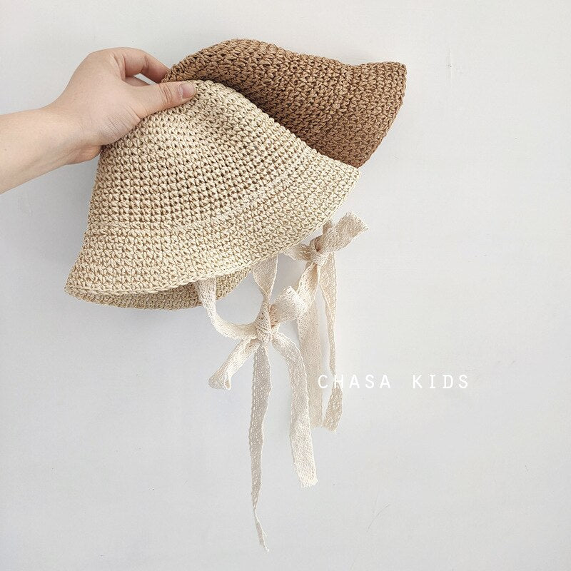 Baby Summer Straw Bow Hat