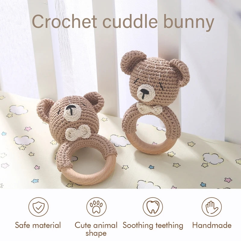 Crochet Animal Rattle Toy and Soother