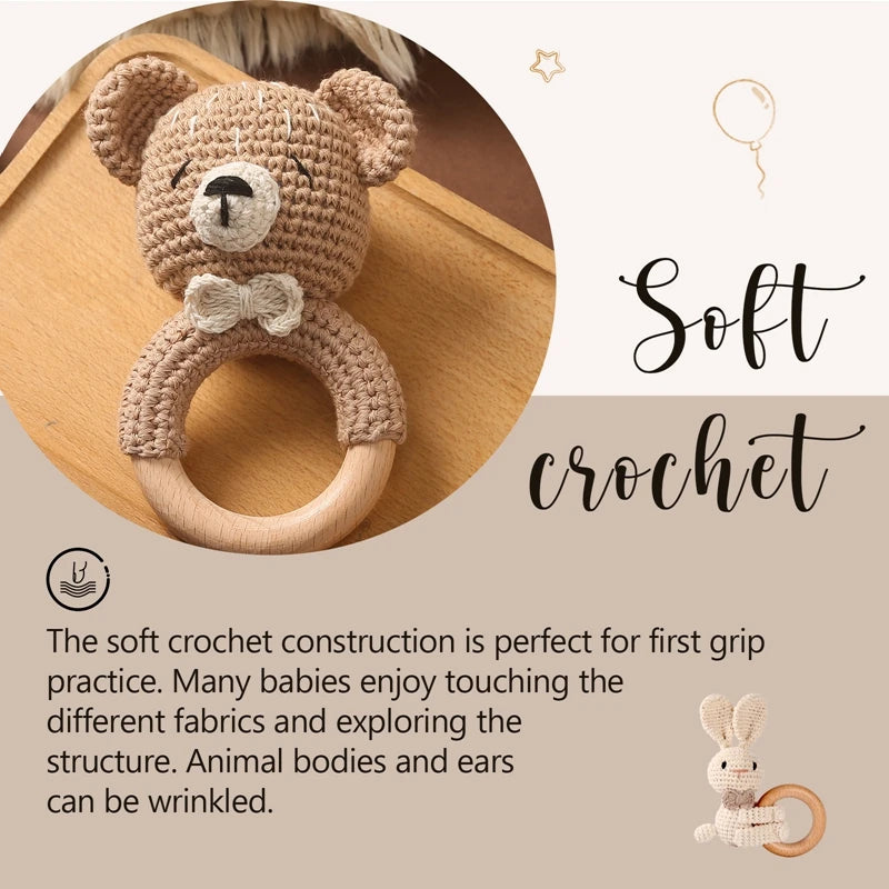 Crochet Animal Rattle Toy and Soother