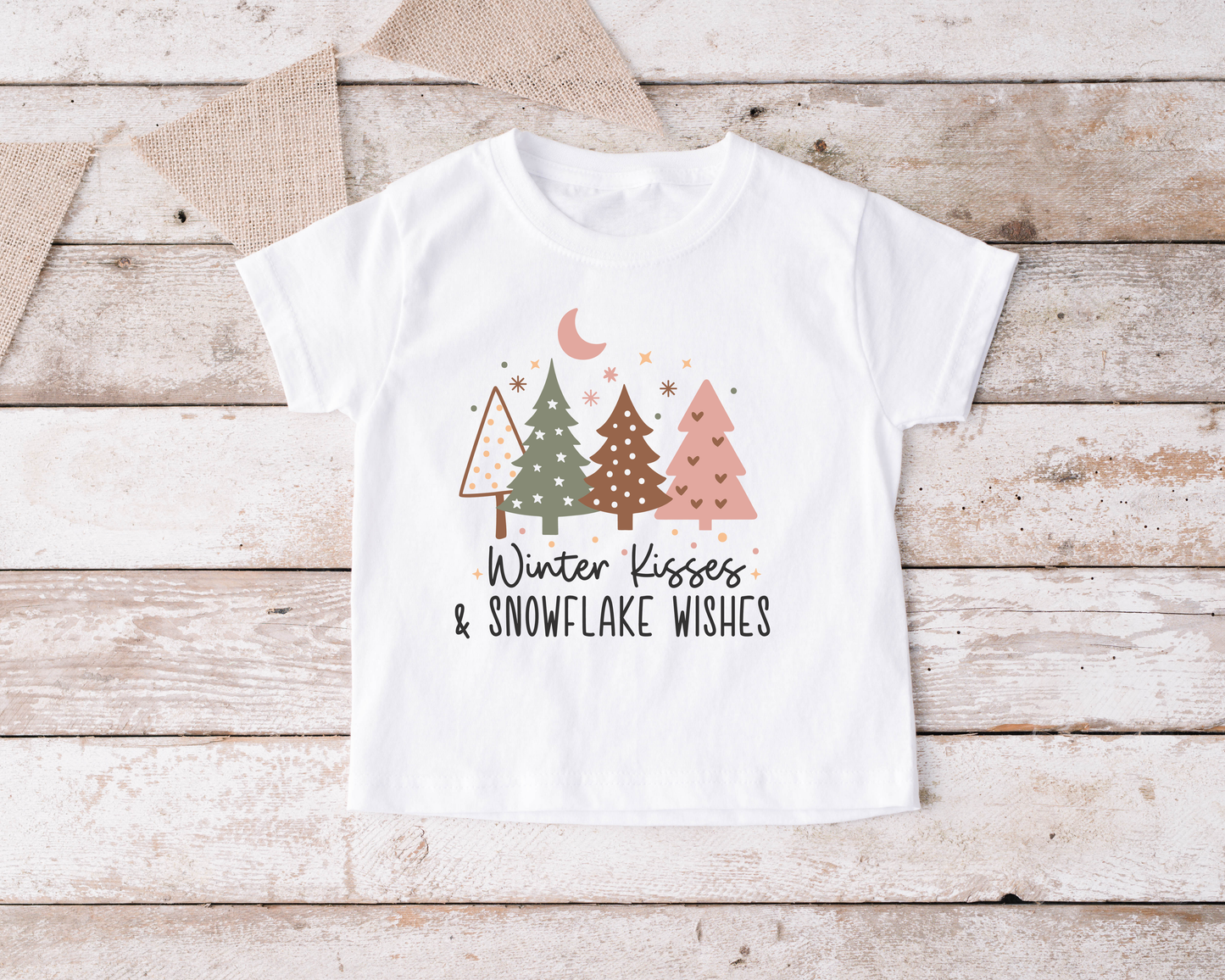 Winter Kisses and Snowflake Wishes T Shirt